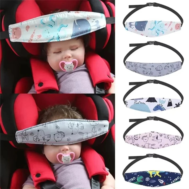 Baby Car Seat Head Support with Fastening Belt