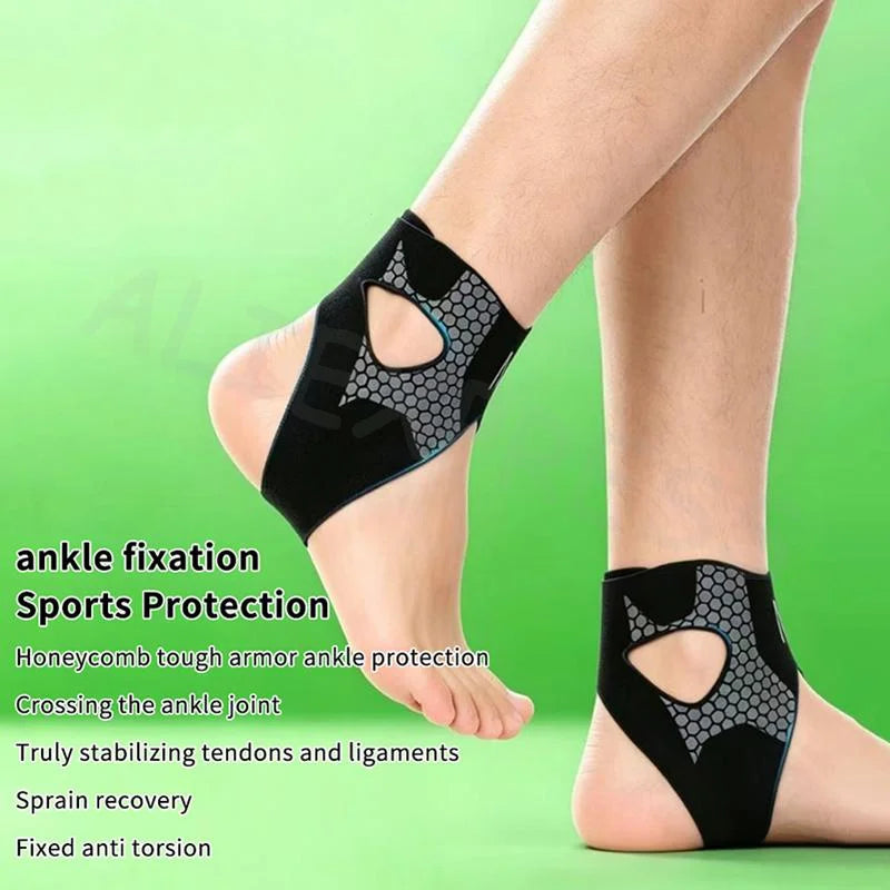Ankle Brace with Foot Strap and Compression Sleeve