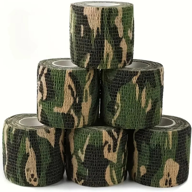 Camouflage Self-Adhesive Cohesive Wraps, 12 Rolls