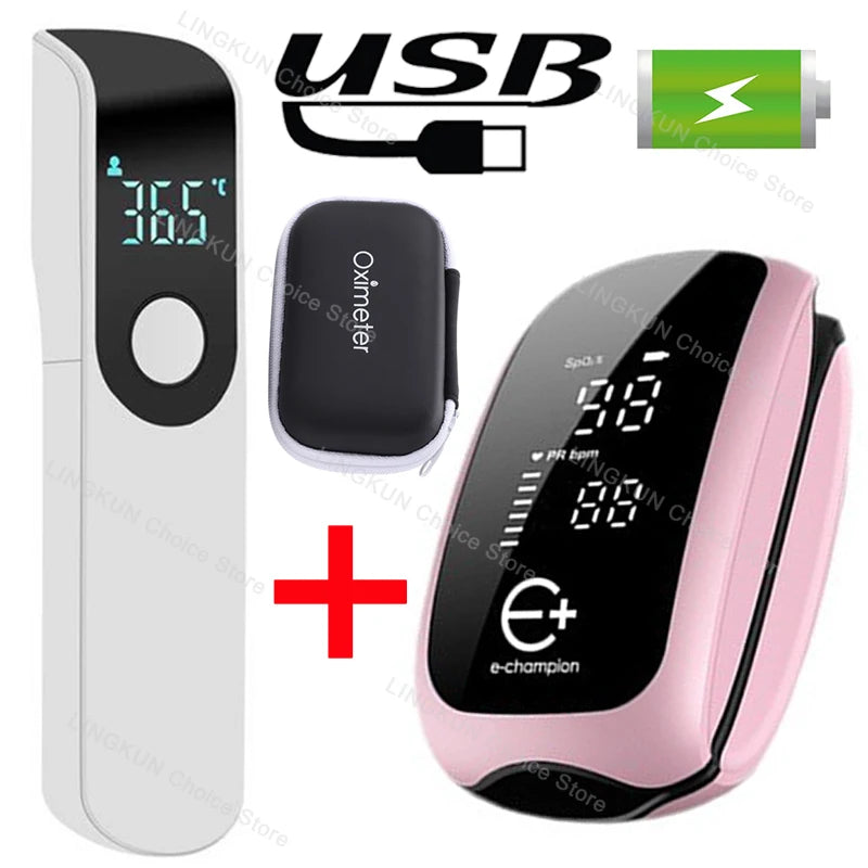 Rechargeable Fingertip Pulse Oximeter with Lanyard, CE Certified