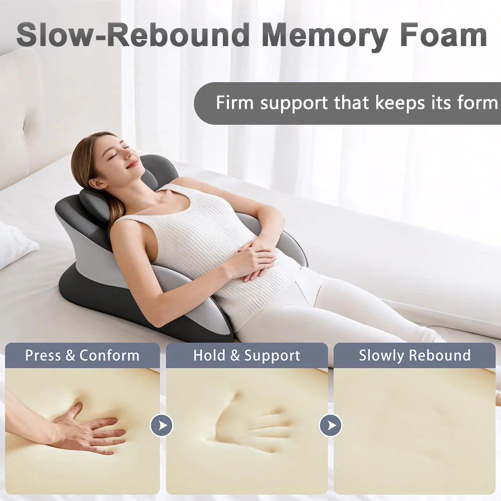Memory Foam Prone Reading Pillow with Removable Headrest