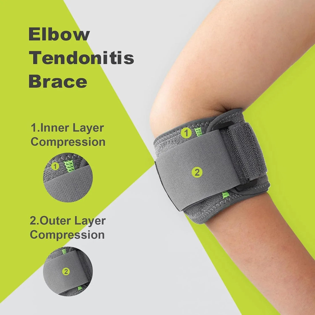 Knitted Elbow Strap with Gel Pad