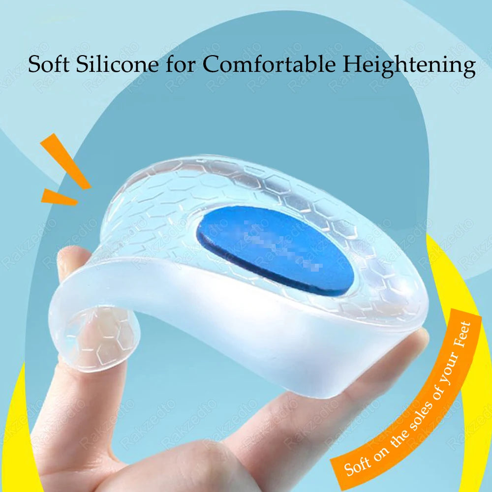 Silicone Height-Increasing Insoles for Shoes