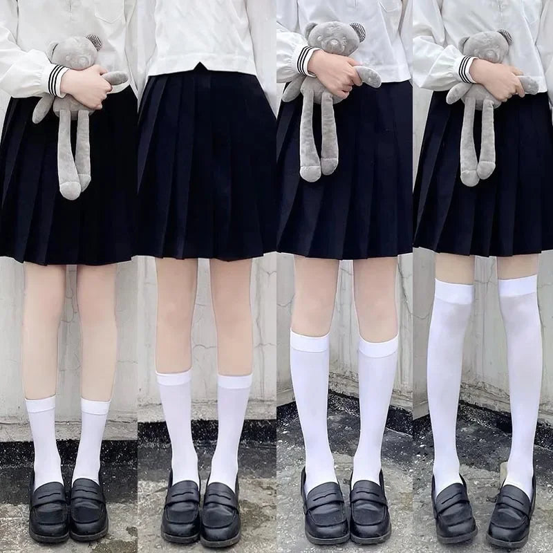 Women’s Over-the-Knee Stockings, Black or White