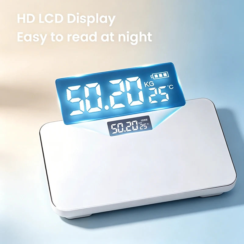 Digital Body Scale with LCD Display and Anti-Slip Base