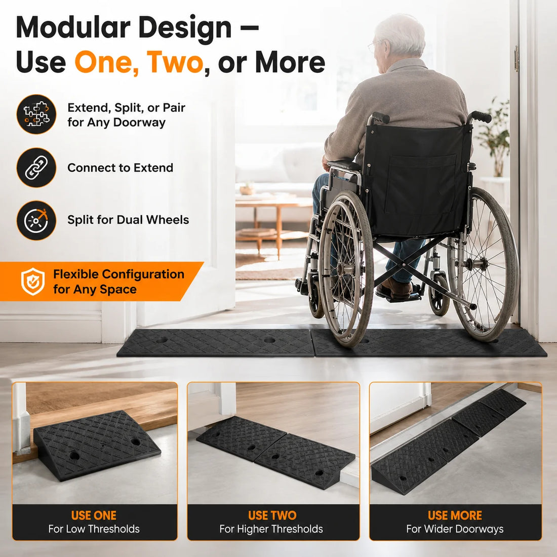 Rubber Curb Ramps, 2-Pack