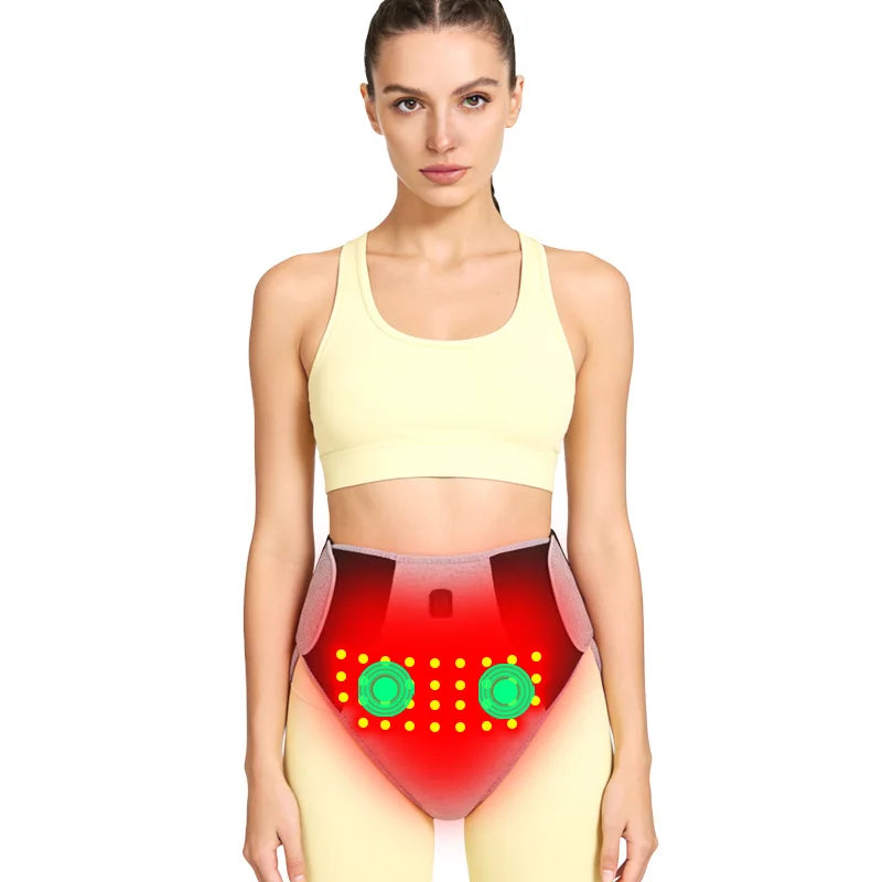 Red Light Abdominal Heating Pad with Massage