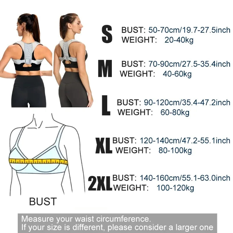 Adjustable Back and Shoulder Posture Support