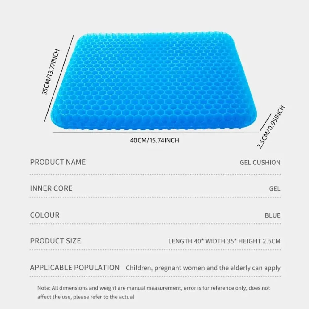 Honeycomb Gel Seat Cushion for Home, Office or Car
