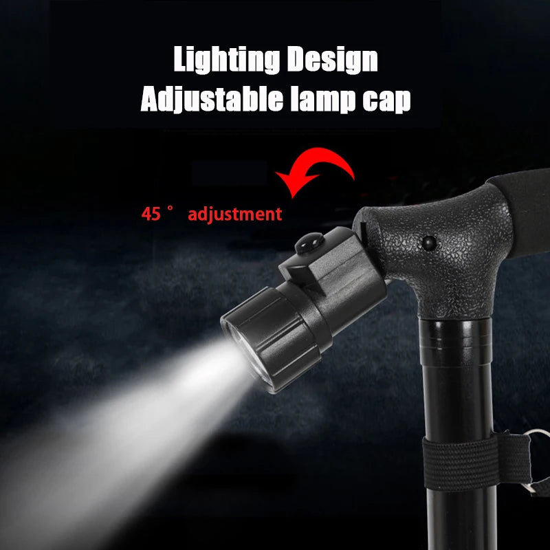 95 cm Folding Trekking Pole with Flashlight