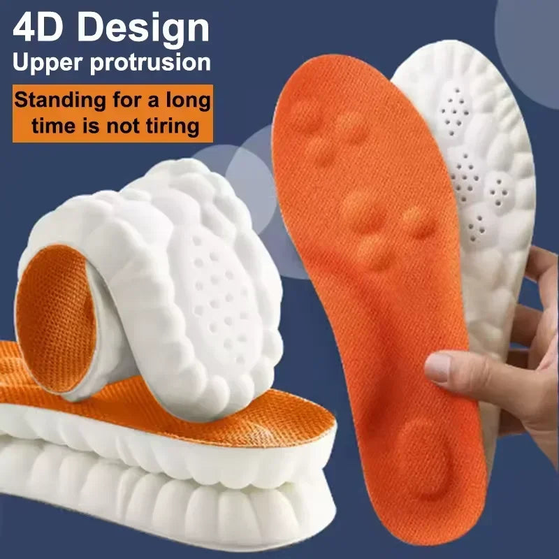 Cushioned Sports Insoles with Arch Support