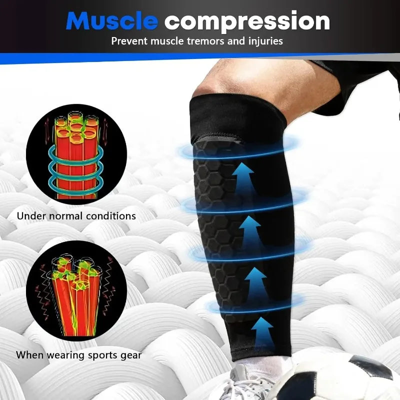 Soccer Shin Guards with Calf Compression Sleeves