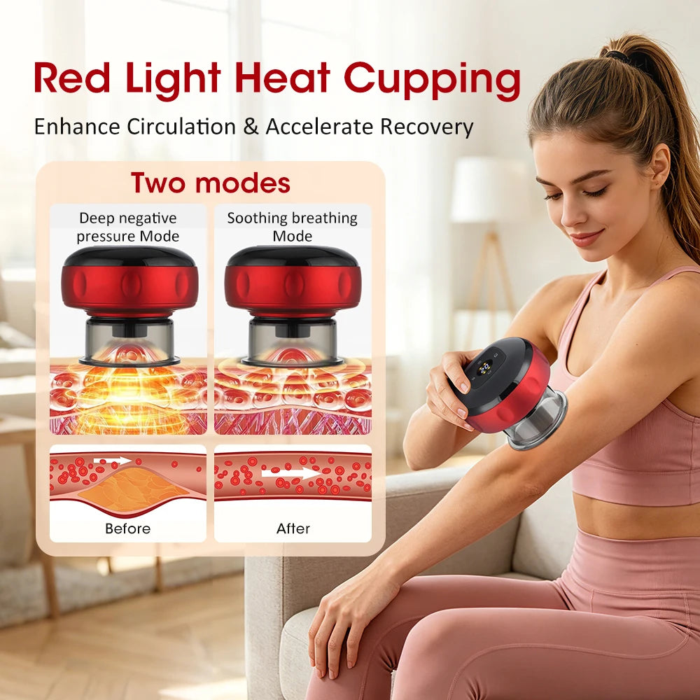 Electric Vacuum Cupping Massager with Heating