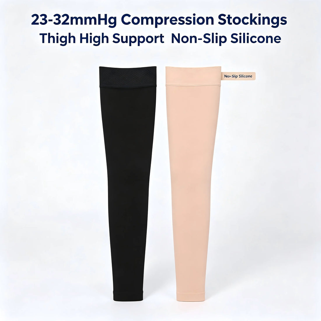 Footless Thigh-High Compression Stockings 23–32 mmHg