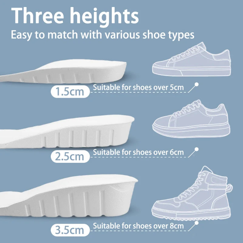 Invisible Height Lift Insoles with Arch Support