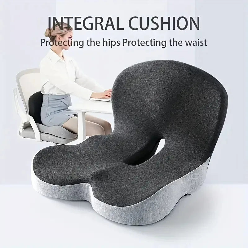 L-Shaped Memory Foam Seat Cushion with Lumbar Support