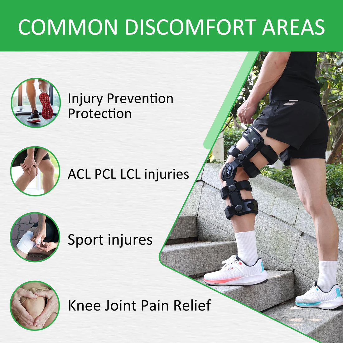 Dual-Hinge Knee Brace for Ligament Support
