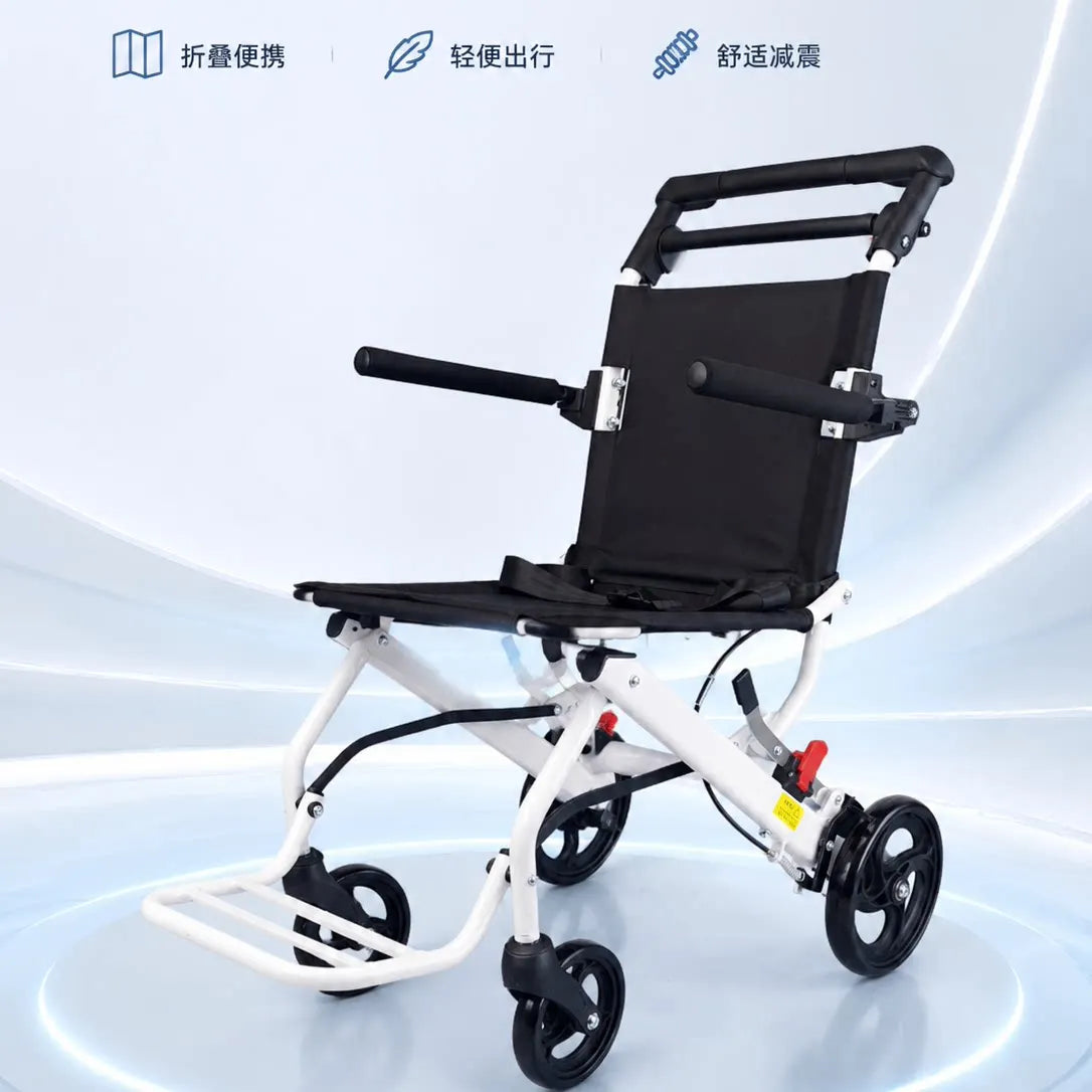 Portable Foldable Aluminum Wheelchair