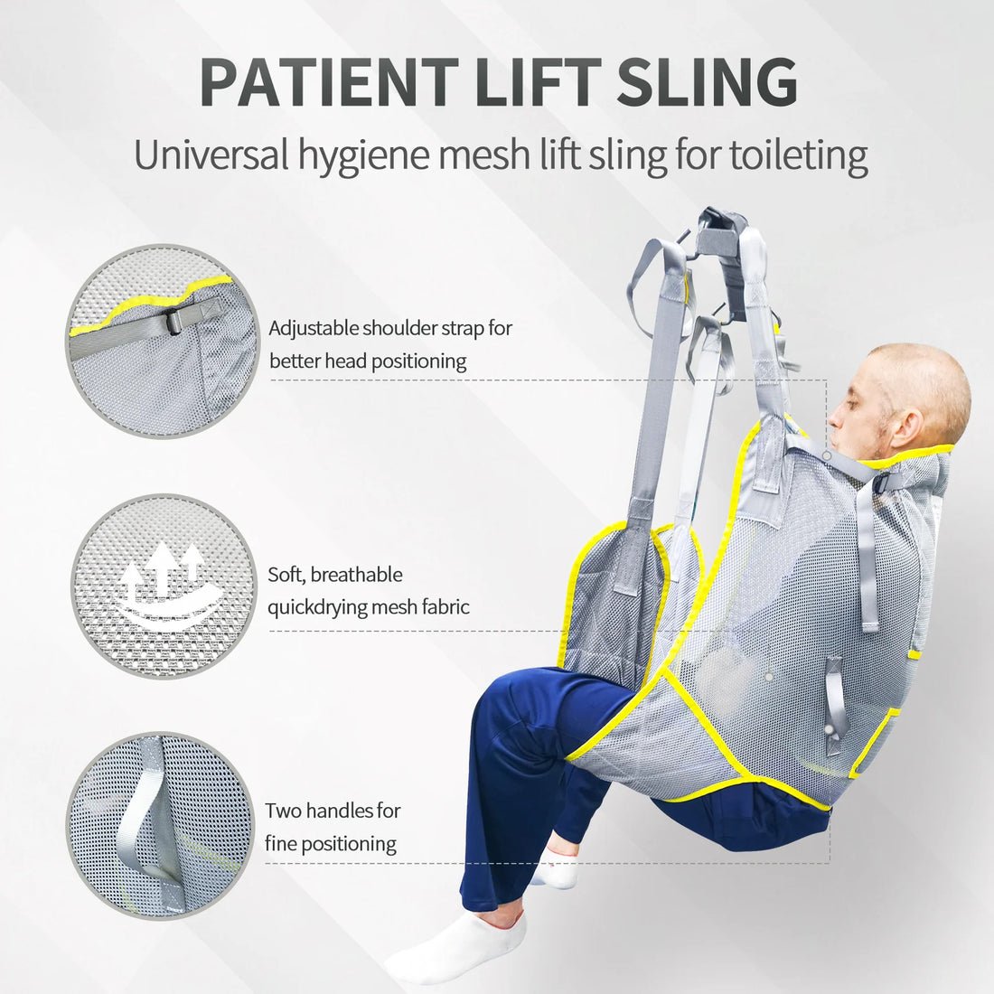 230kg Mesh Hygiene Lift Sling for Patient Transfers