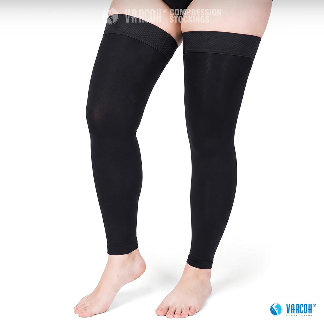 Footless Thigh-High Compression Stockings, 20–30 mmHg
