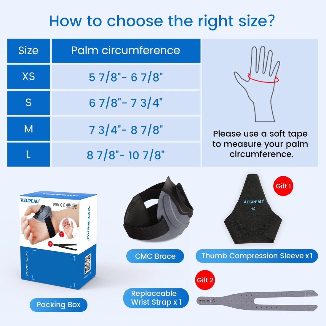 CMC Thumb Brace for Basal Joint Support