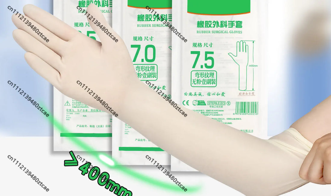 Individually Packaged Elbow-Length Rubber Surgical Gloves
