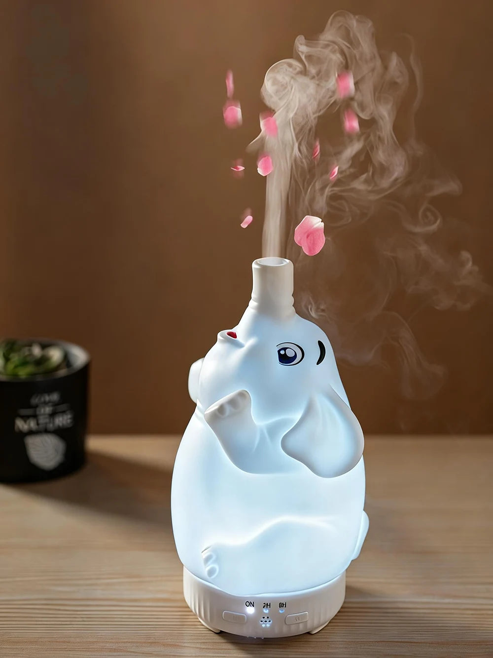 Elephant Aroma Diffuser with Mist and Night Light