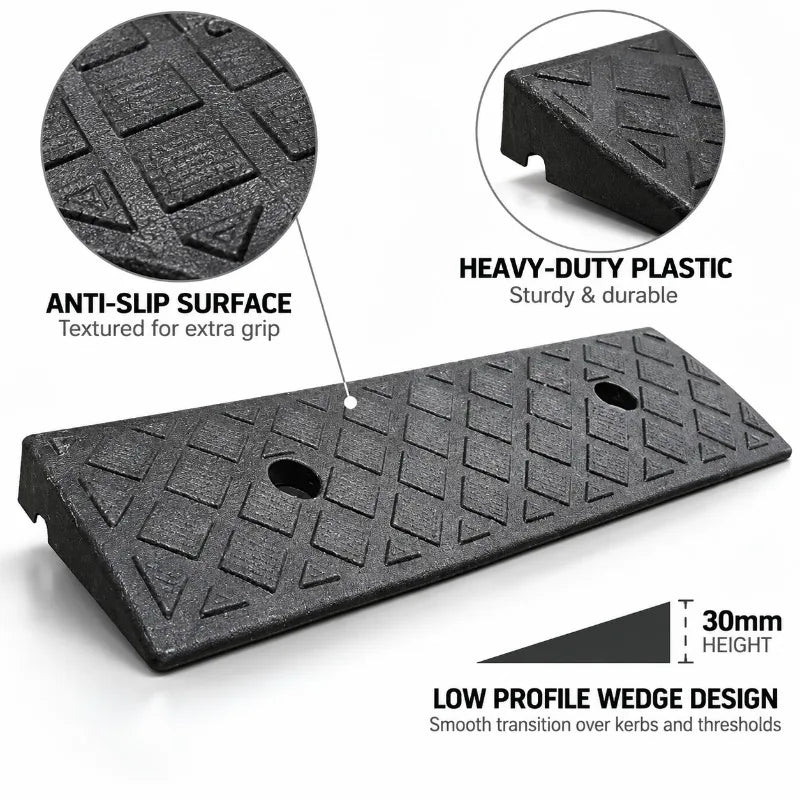 30mm Plastic Non-Slip Kerb Ramp for Wheelchairs