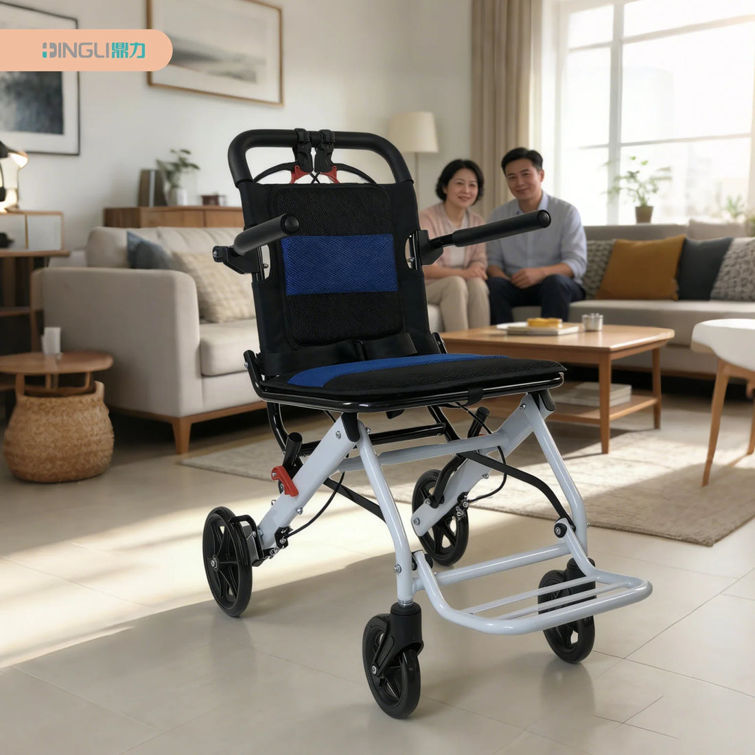 Folding Manual Wheelchair with Flip Armrests