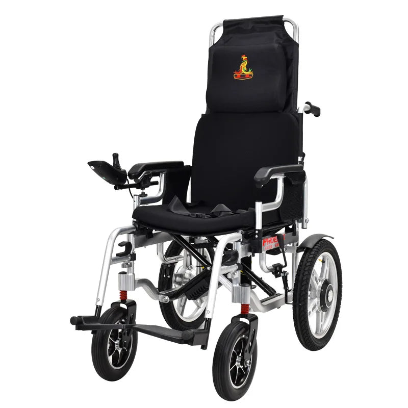Electric Wheelchair with Reclining High Backrest