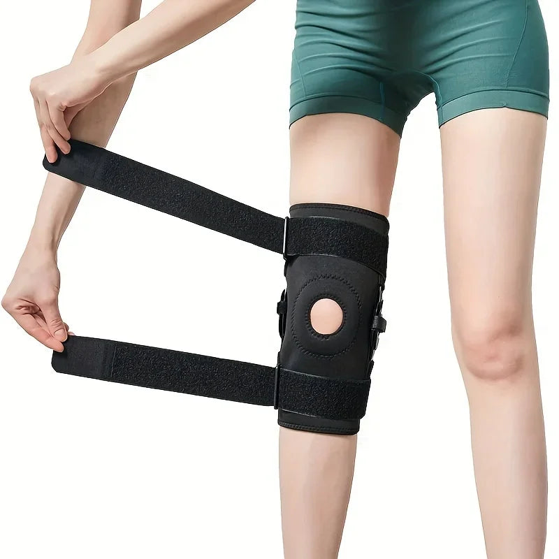 Adjustable Knee Brace with Side Stabilizers and Patella Gel Pads