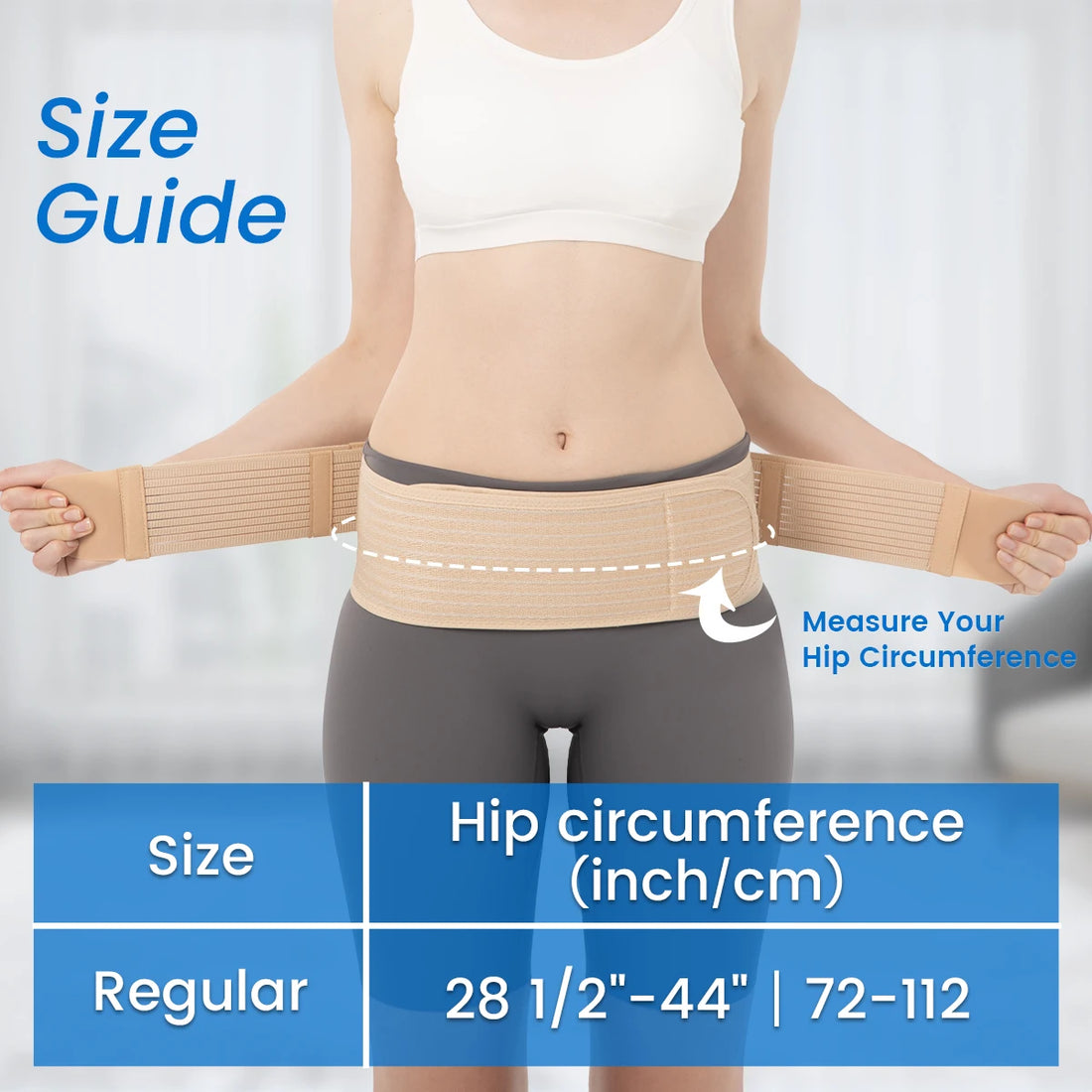 Medwell Sacroiliac Hip Belt, Anti-Slip Pelvic Support, CE/ISO