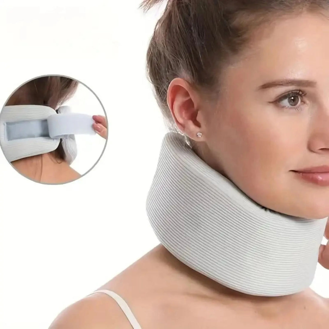 Adjustable Breathable Neck Brace for Sleep Support