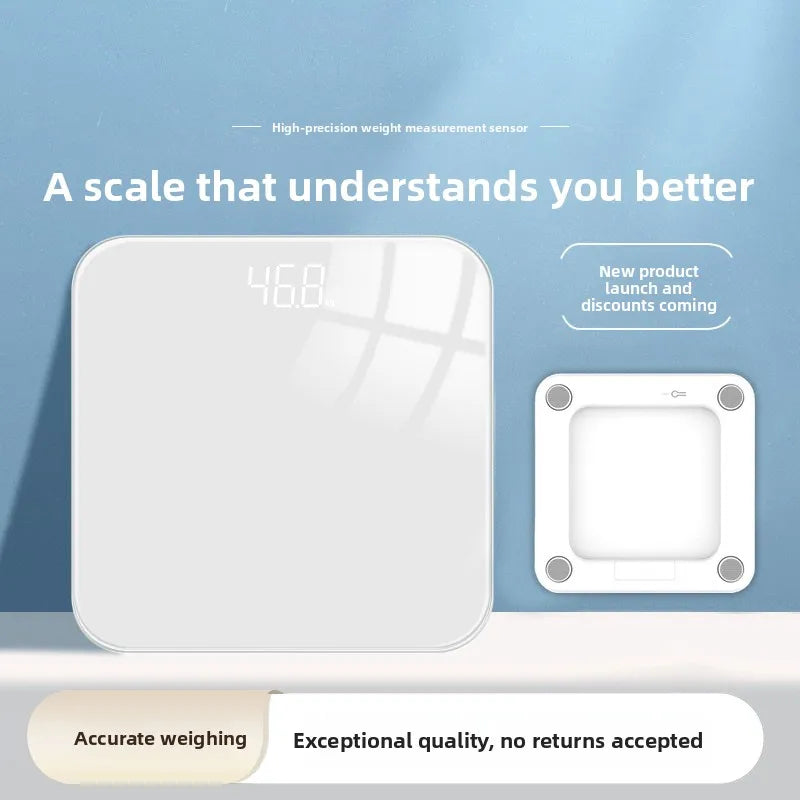 Electronic Bathroom Scale, Type-C Charging, 180 kg