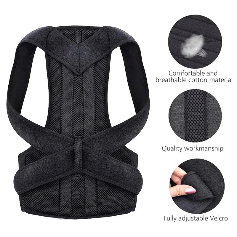 Back Brace Posture Corrector for Men and Women, Sizes S to XXXL
