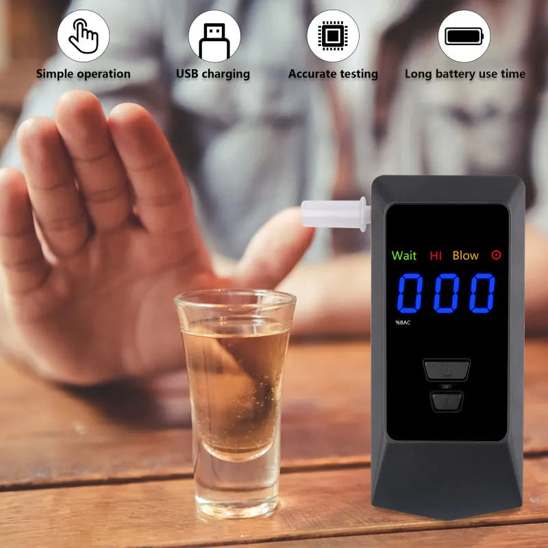 Rechargeable Digital Alcohol Breath Tester, CE Certified
