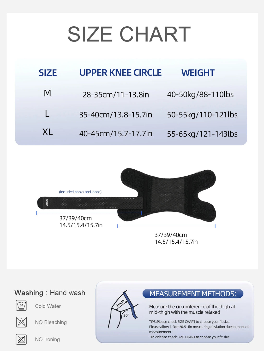 Medwell Adjustable Knee Support with Spring Stays, Breathable
