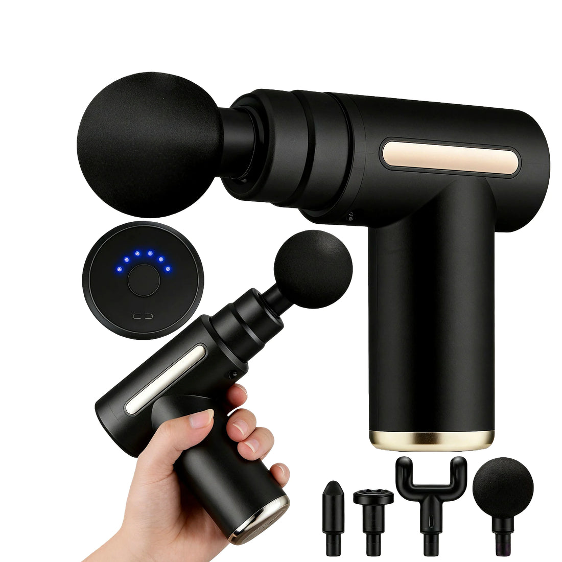Handheld Electric Massager with 4 Heads
