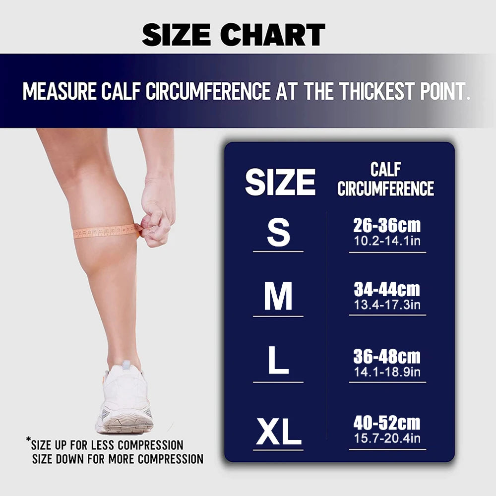 Footless Calf Compression Sleeves for Men and Women