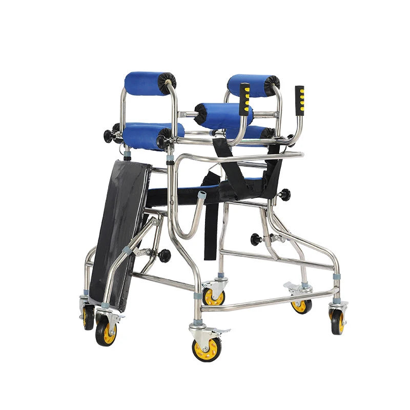 Folding Pediatric Rollator Walker and Standing Frame
