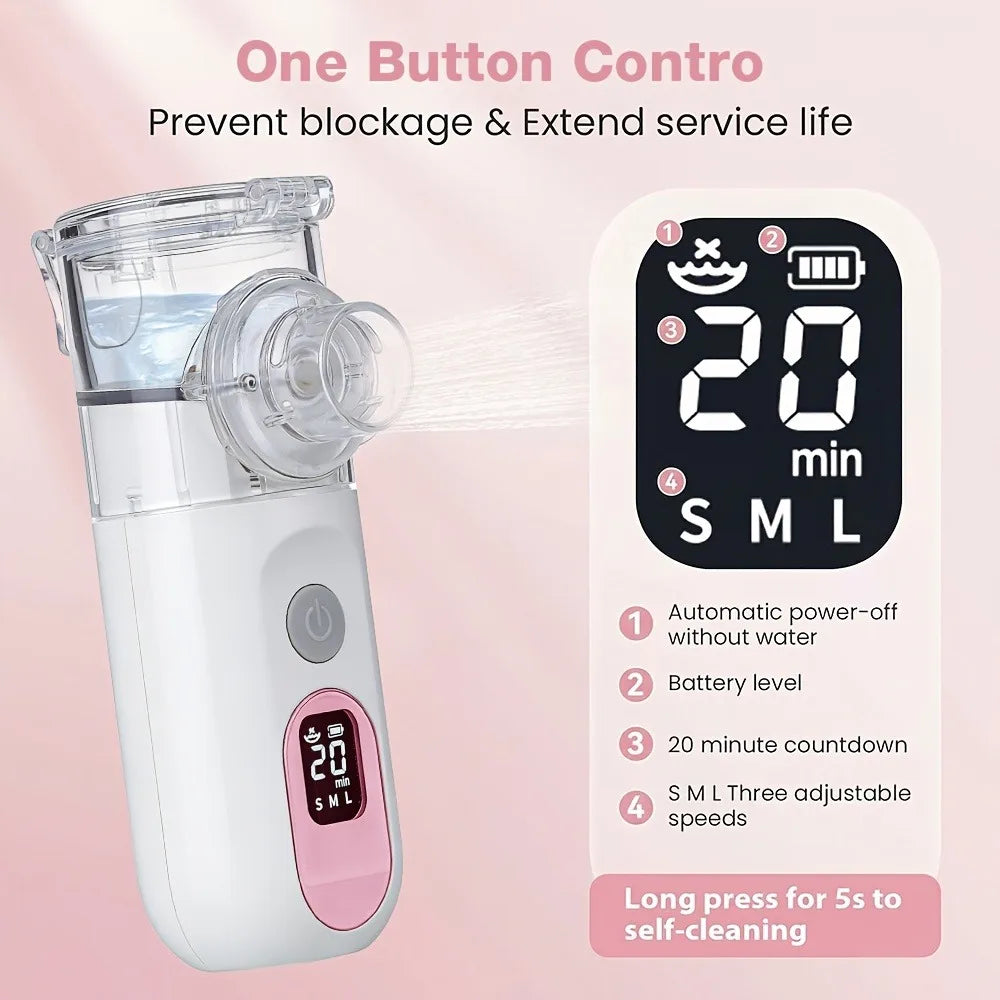 Handheld Mesh Nebulizer with LED Display