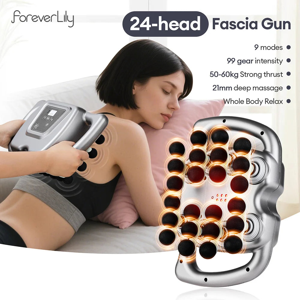 24-Head Fascia Gun with 99 Strength Levels