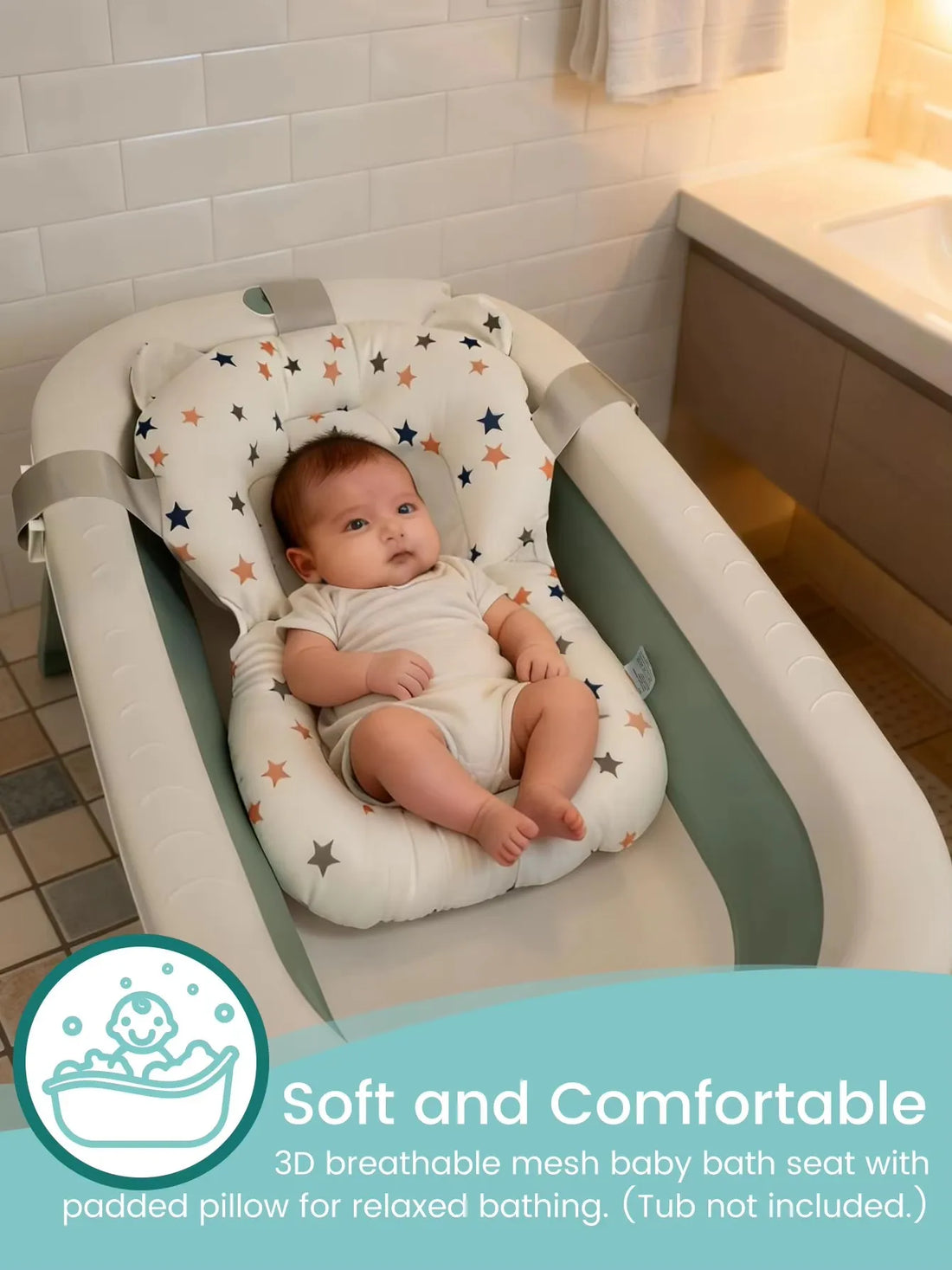 Baby Bath Support with Breathable Mesh