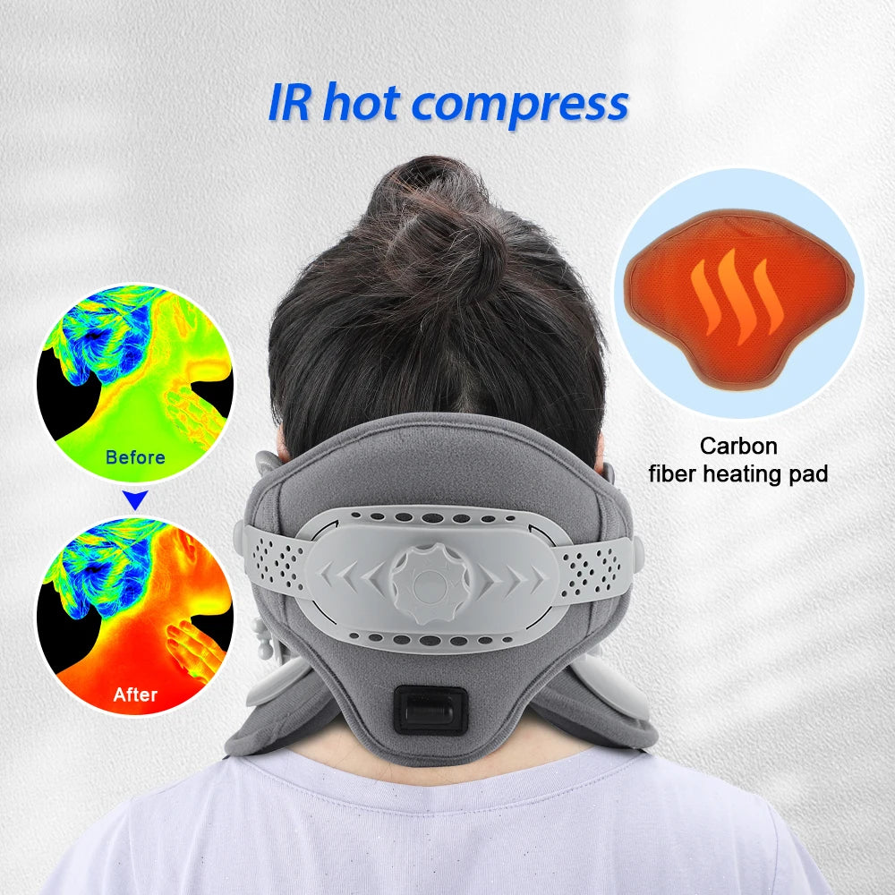 Inflatable Neck Support with Warming and Vibration