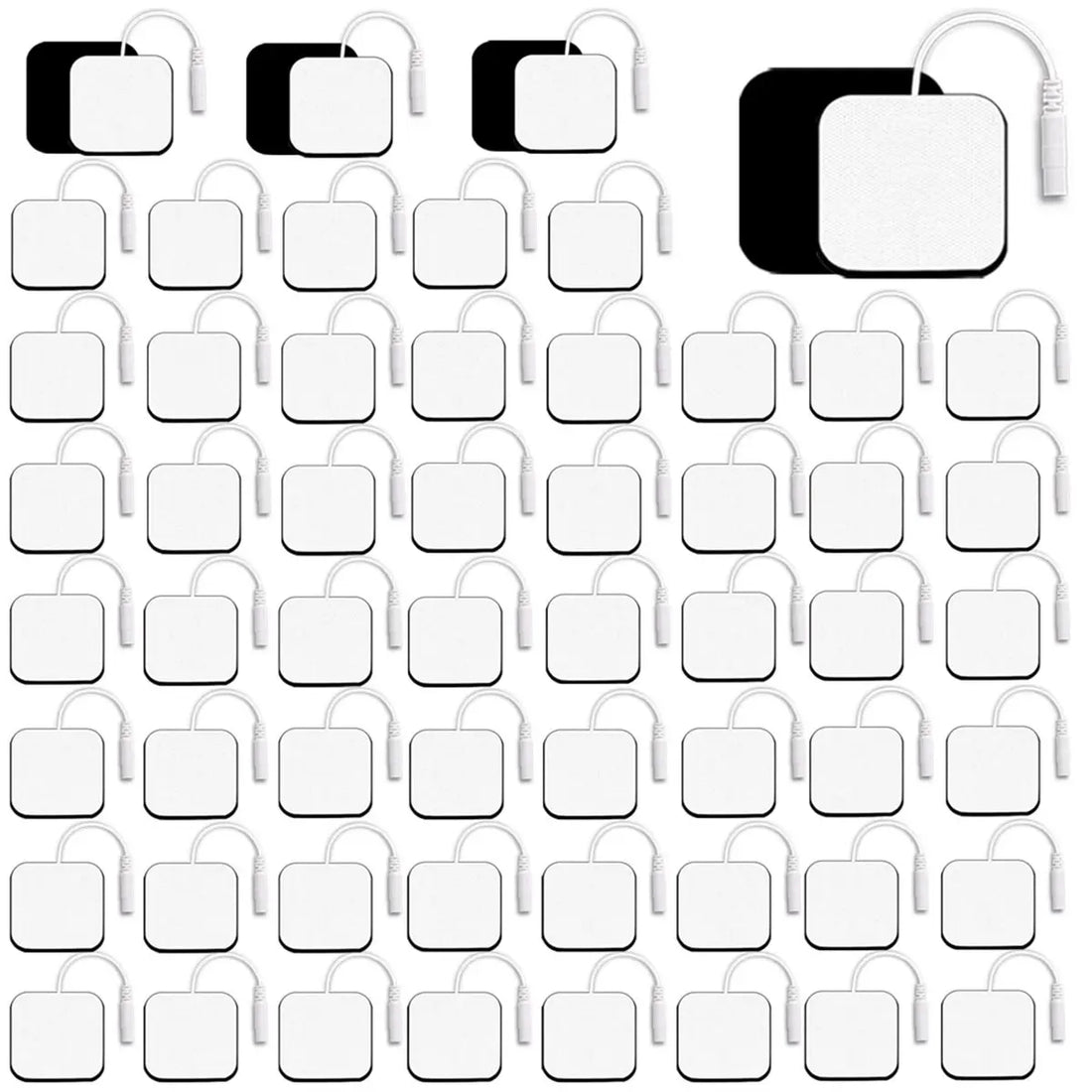 TENS Replacement Electrode Pads, 2 × 2 in, 60 Pack