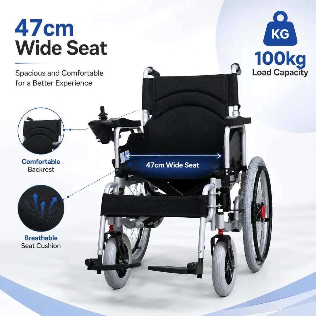 Foldable Dual-Motor Power Wheelchair