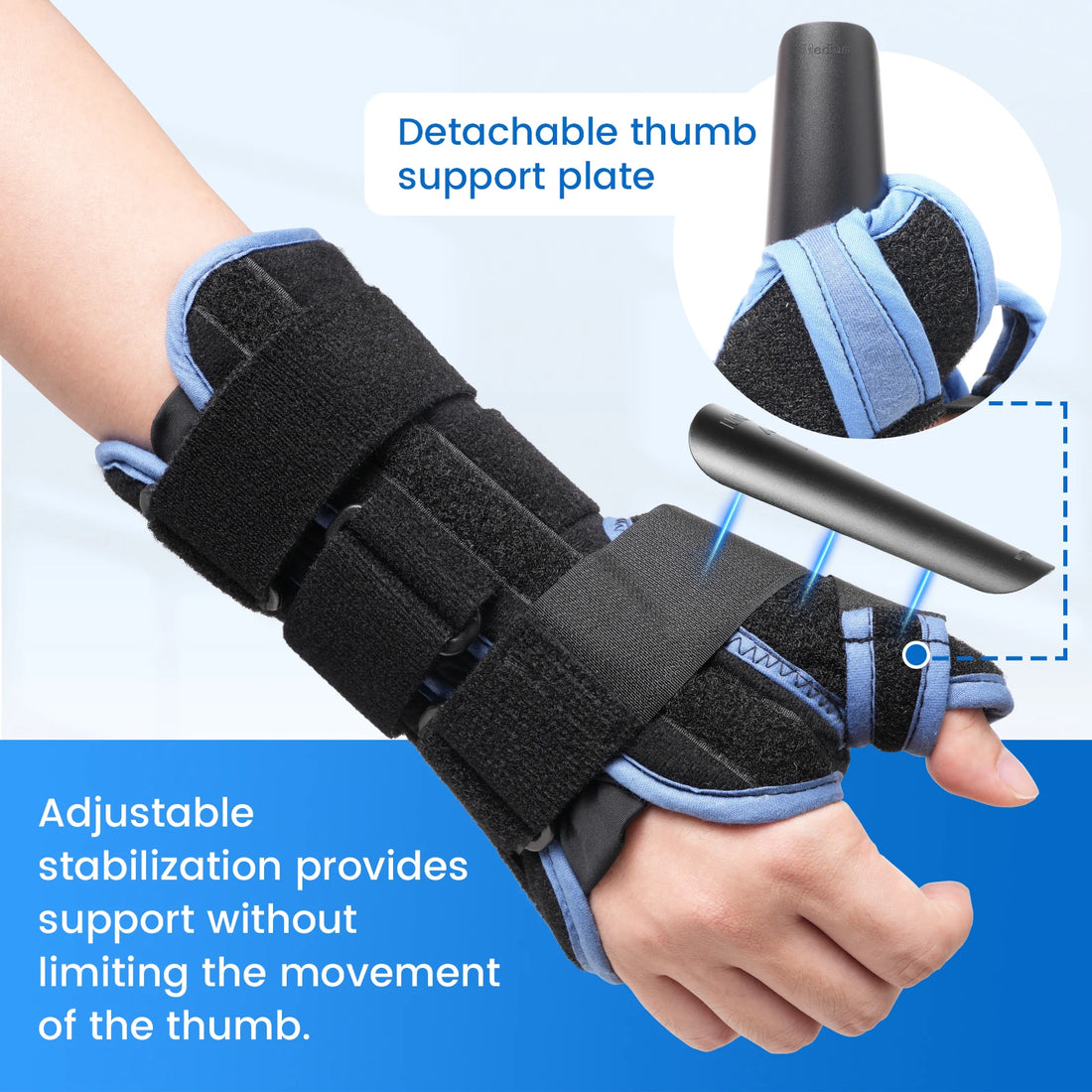 Adjustable Wrist Splint with Thumb Support