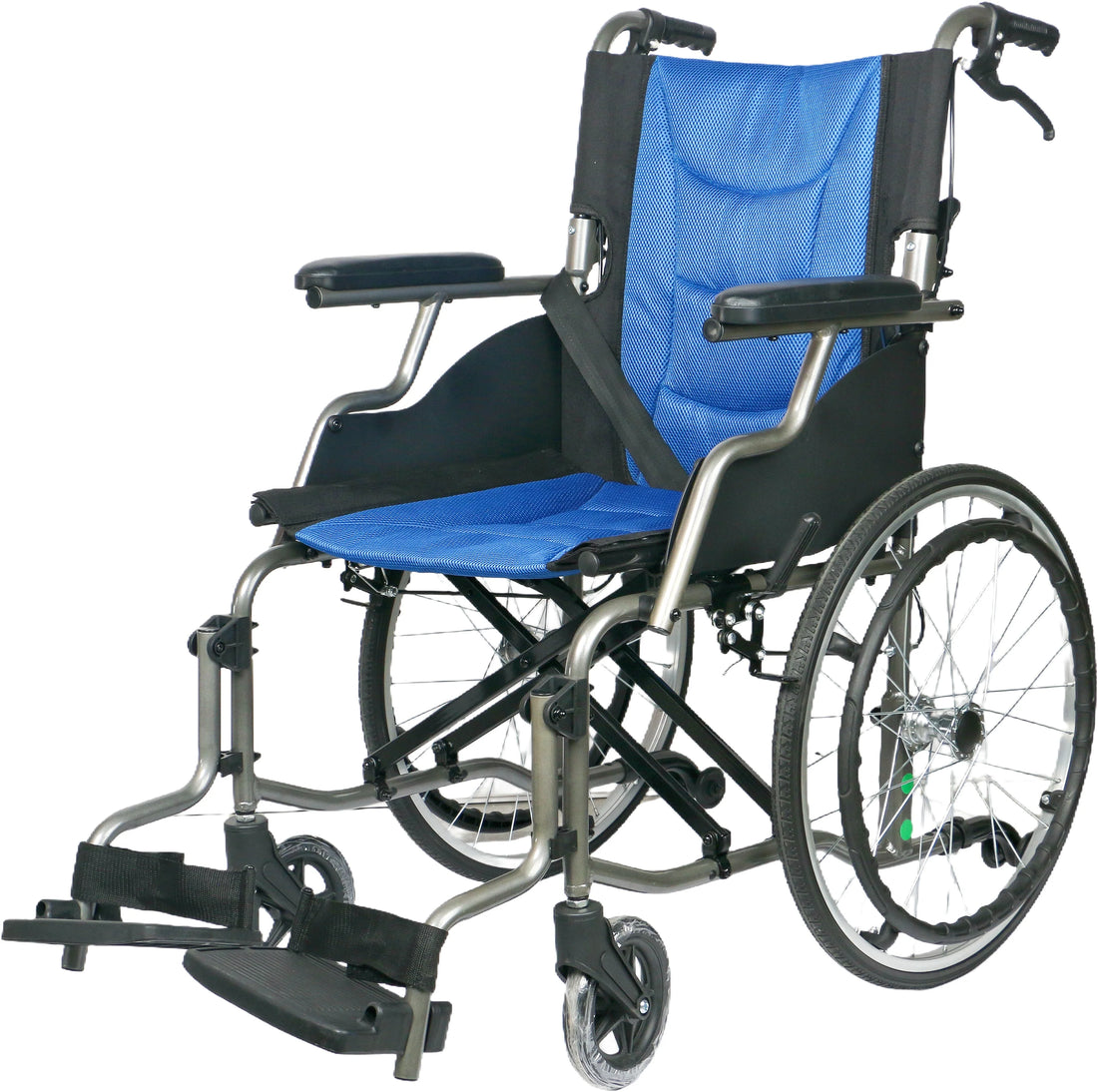Adjustable Folding Manual Wheelchair, 150kg Capacity