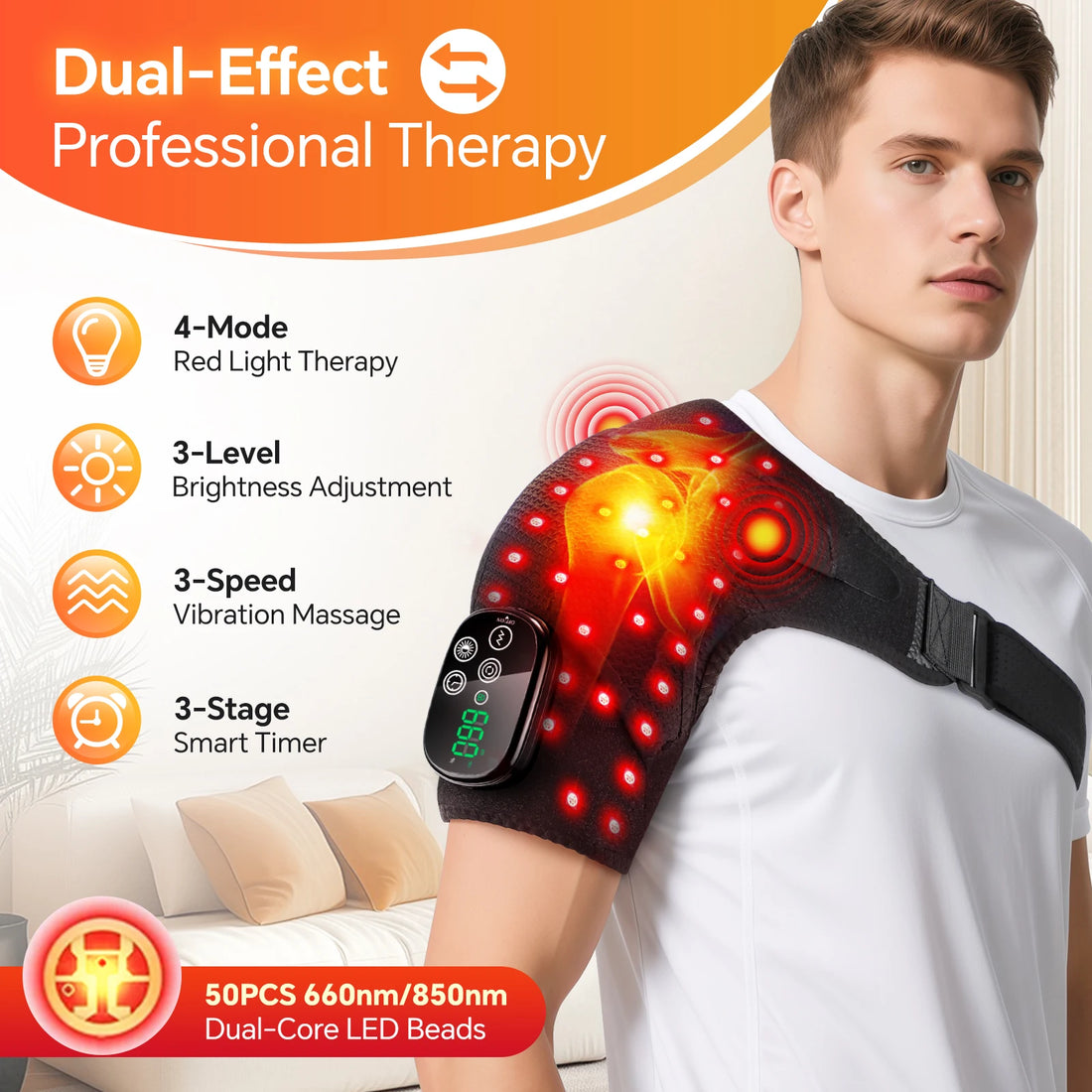 Heating and Vibration Massage Pad