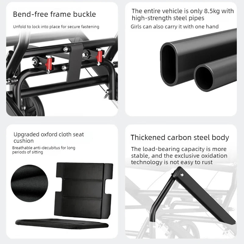 Lightweight Folding Manual Wheelchair